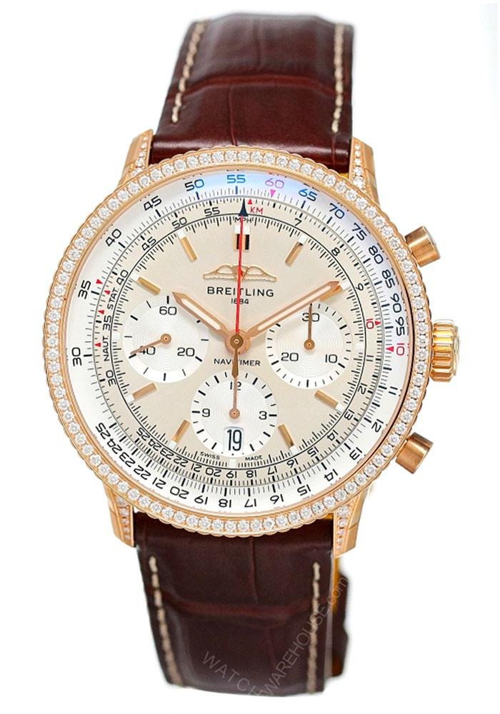 breitling-watches-breitling-navitimer-b01-chronograph-automatic-41mm-diamond-bezel-mens-watch-rb0139631g1p1__05450 BREITLING Navitimer B01 Chronograph Automatic 41MM Diamond Bezel Men's Watch - Image 1