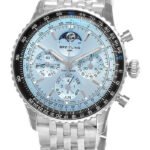 BREITLING Navitimer B19 Chronograph Perpetual Calendar SS 43MM Blue Dial Men's Watch
